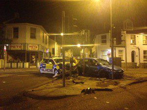 Police car crash Torquay