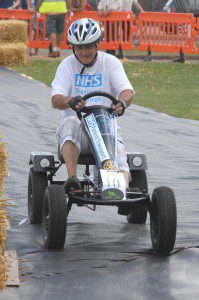 Top fundraiser and Patient Transport Crew Member, David Dunn, at the wheel
