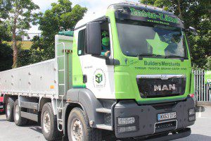 "It's a heavy load 6920 Bright Green Stars so we persuaded a local company to help out" Green Star Man 