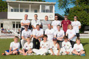 Linden Homes employees, headed up by Executive Chairman Greg Fitzgerald, with members of Torquay Cricket Club’s junior 