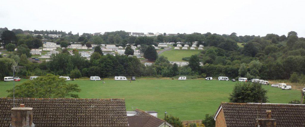The travellers are now on the playing fields of Clennon Valley