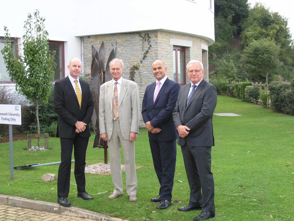 L-R: Frank Roberts- Plymouth University, Gordon Oliver, Jason Buck-TDA and Stephen Derrington of Scymaris.