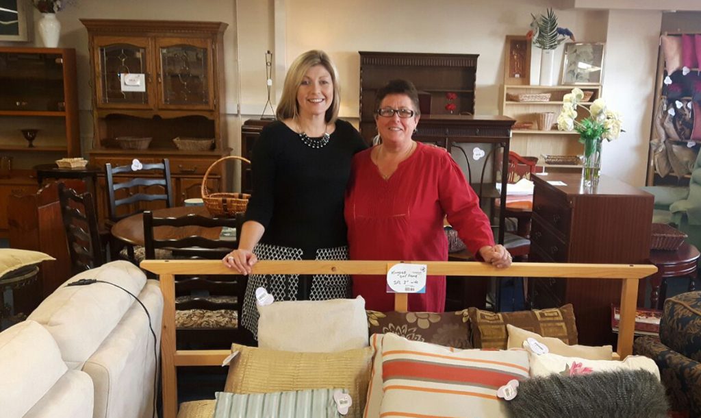 Head of Retail, Caroline Wannell (left) with the Manager of our new Paignton Furniture and Clearance Outlet, Mandy Langdon (right). 